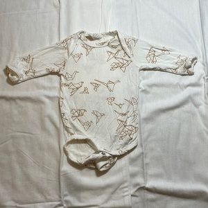 Bamboo bodysuit with oragami bird detail